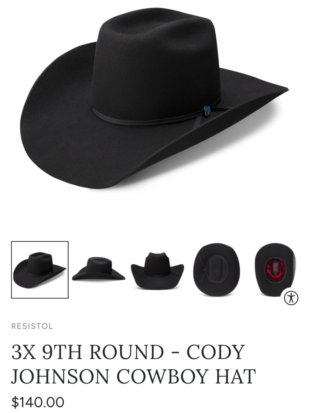 3X 9th Round Cody Johnson Cowboy Hat - Black